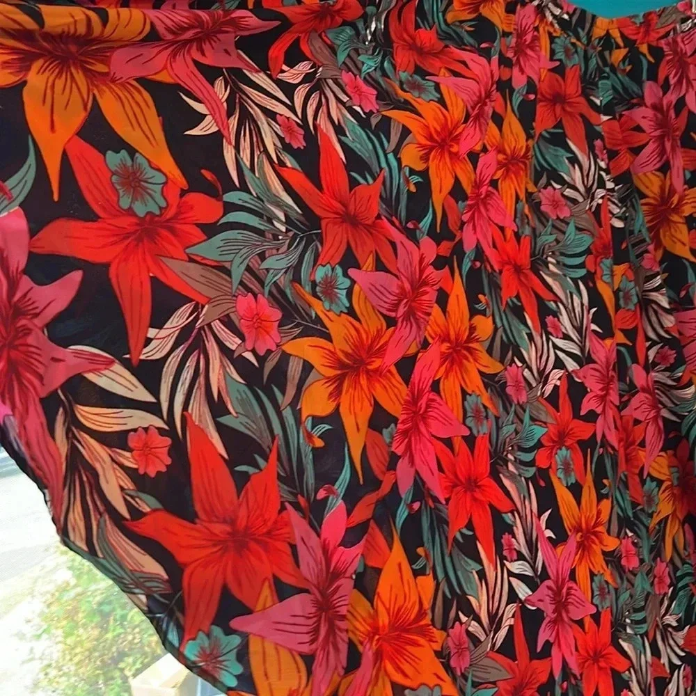 Tropical print skirt
